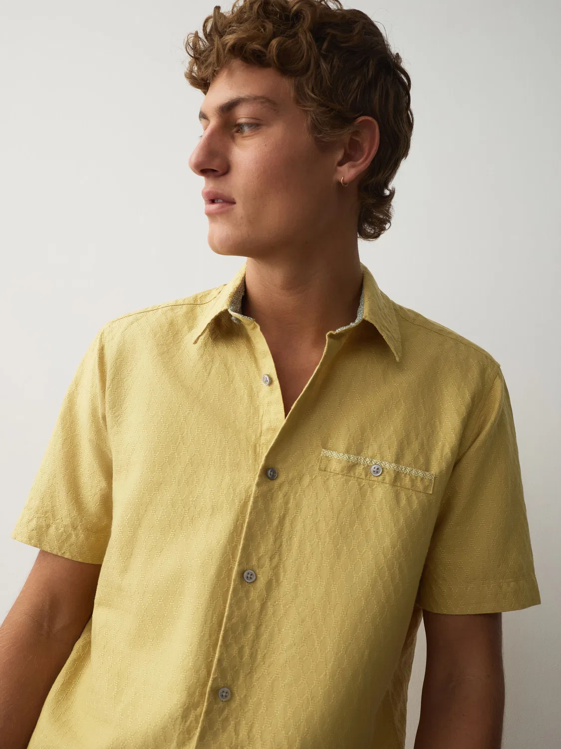 Рубашка Slim Fit Next, Ochre Yellow