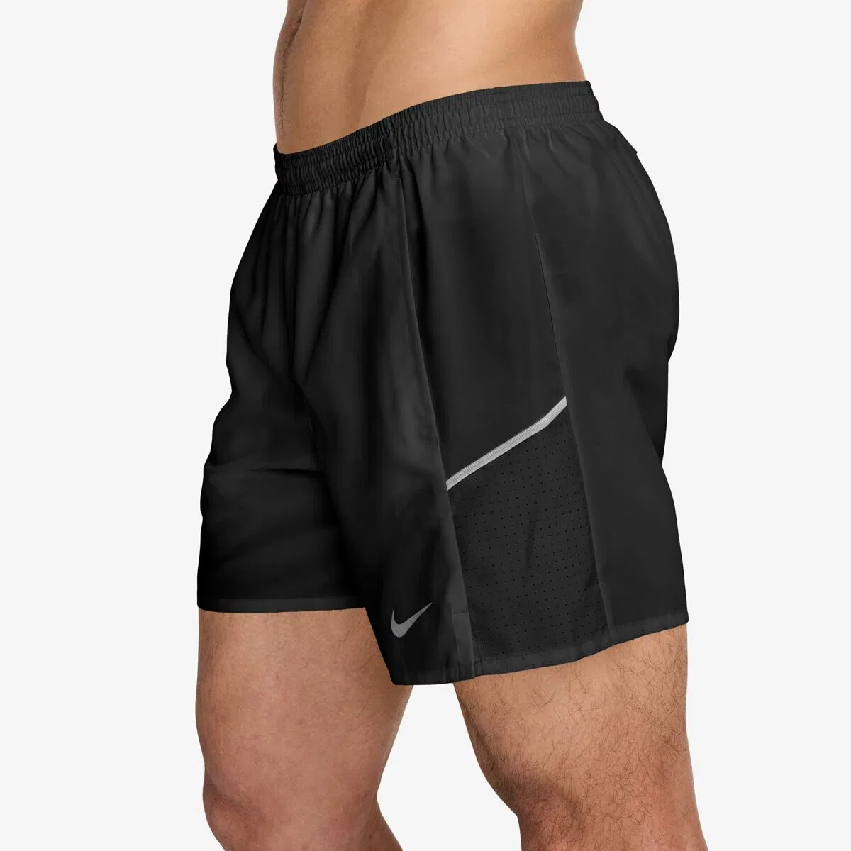 Мужские шорты с технологией Dri-FIT Nike Miler 5in Brief Short, Black/Black/Reflective Silver — фото 4