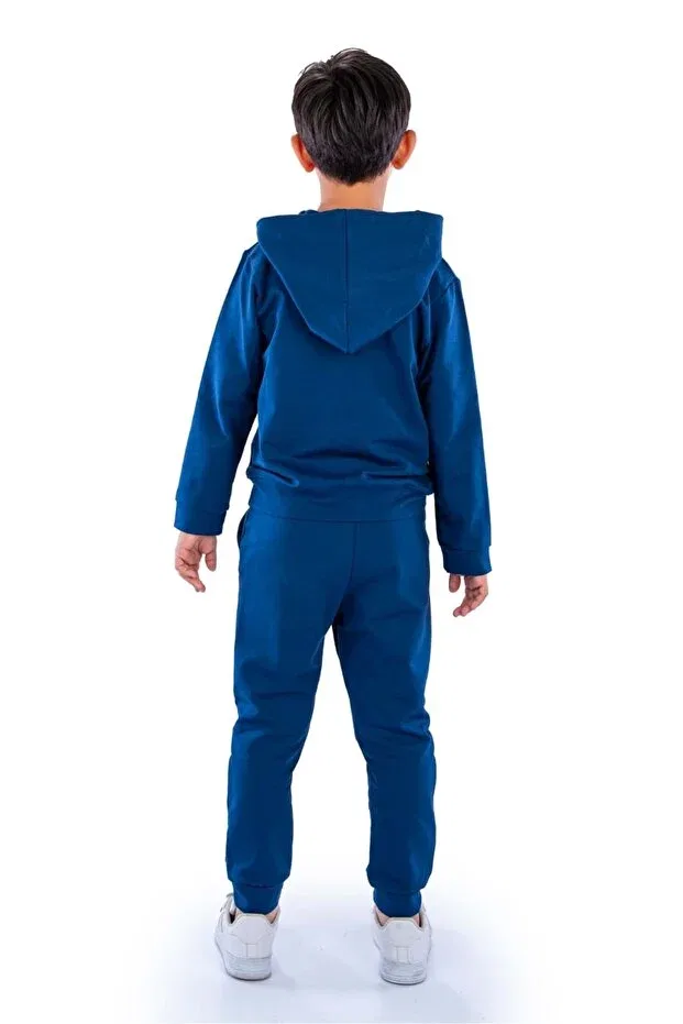 Детский спортивный костюм с вышивкой Adventure Minikadam, Navy Blue — фото 3
