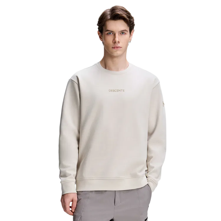 Детский свитер с круглым вырезом, свободного кроя, DESCENTE, Beige