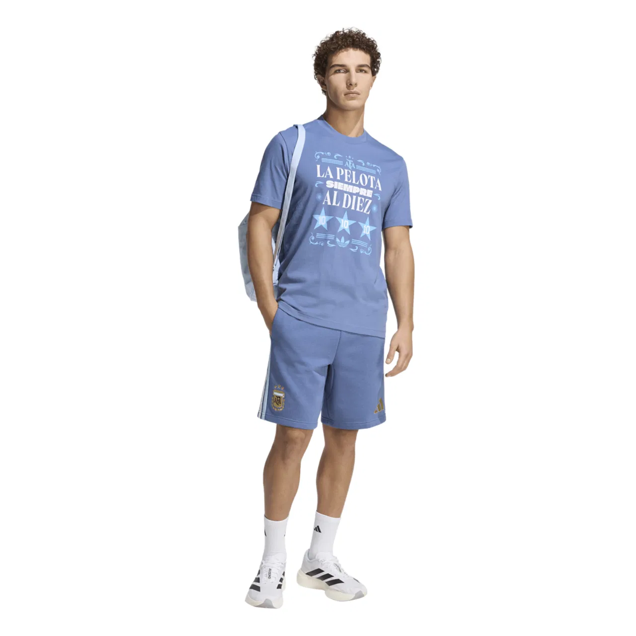 Футболка мужская Argentina Amply Adidas, цвет Crew Blue — фото 3