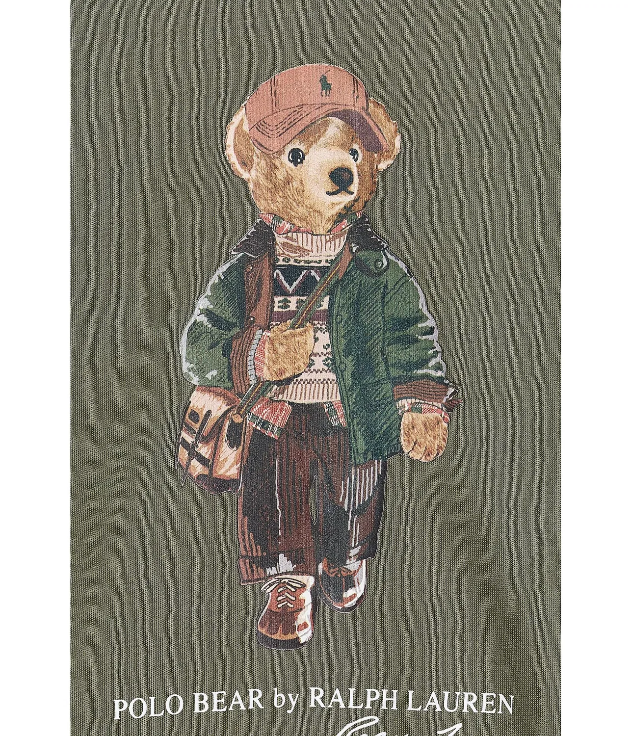 Флисовая толстовка Polo Bear (для детей постарше) Polo Ralph Lauren Kids, Cruise Olive — фото 3