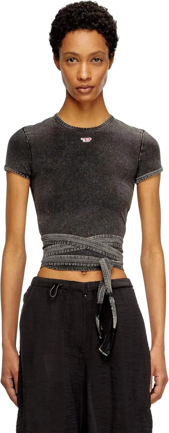 Женская джинсовая футболка с завязками T-Bunny-Tail-R1 Diesel, Black