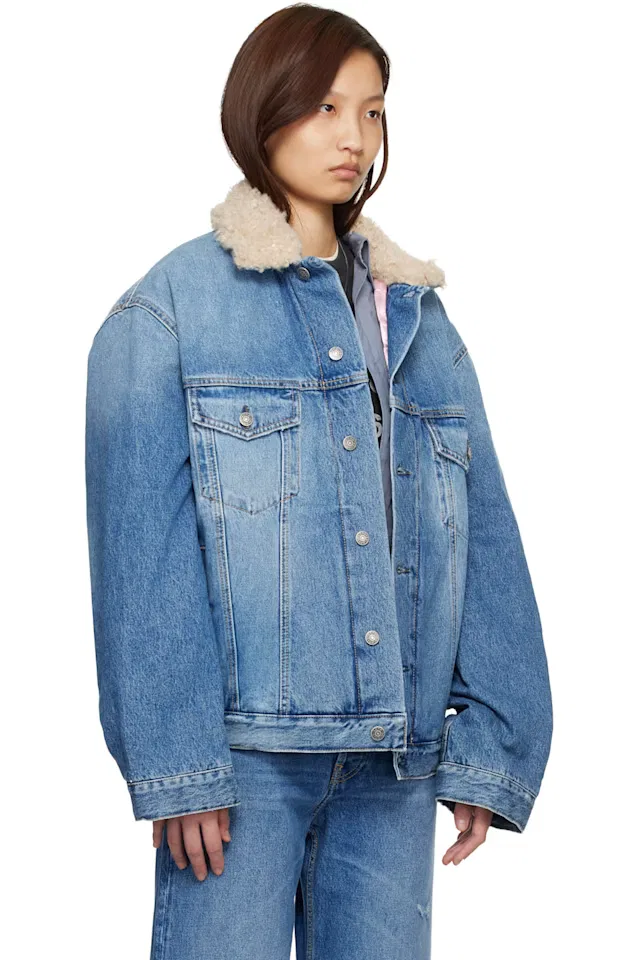 Джинсовая куртка с синей подкладкой Acne Studios — фото 2