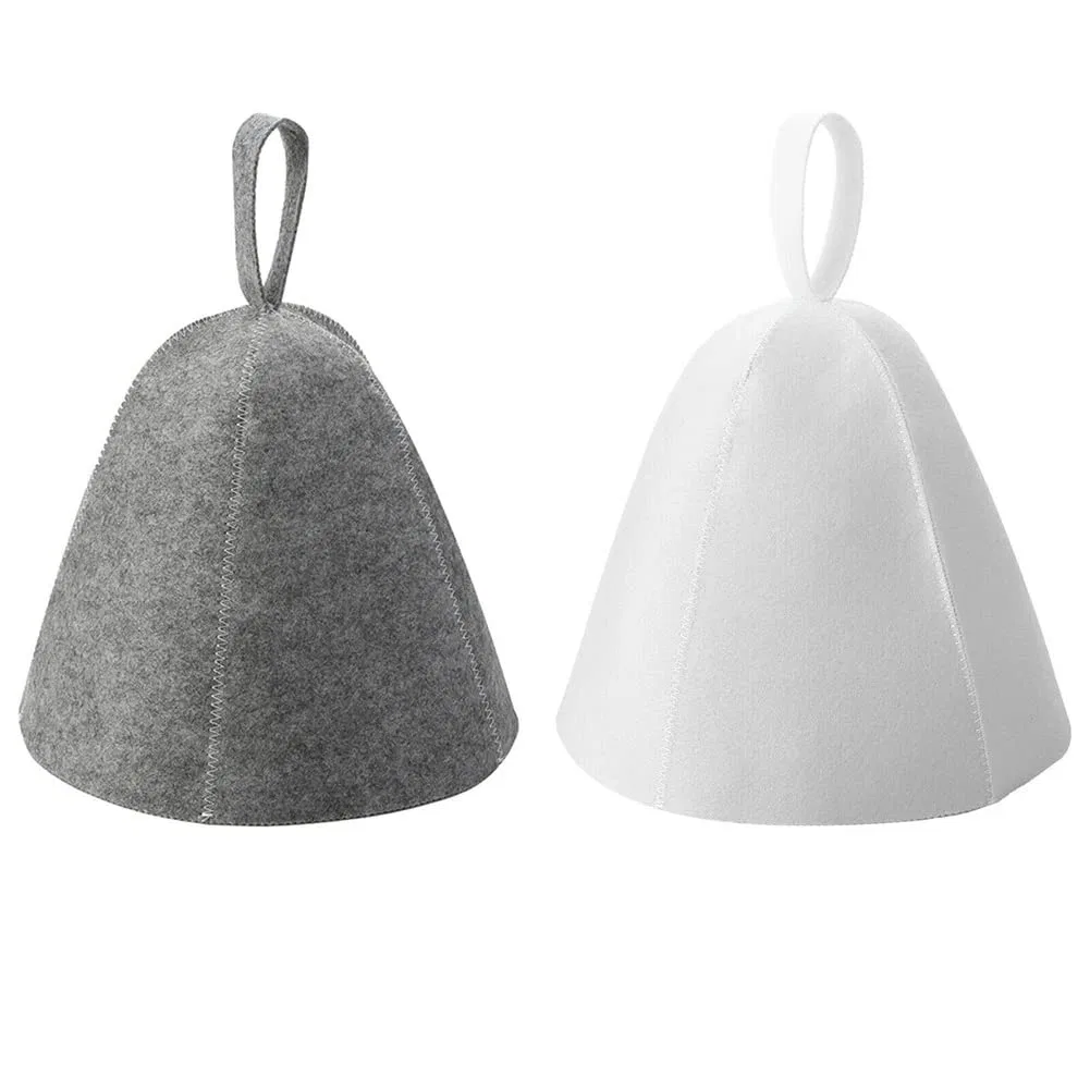 Sauna Hat Anti Heat Thick Шапочка для душа ODREIFK, 1 шт, 25x23 см, Grey — фото 3