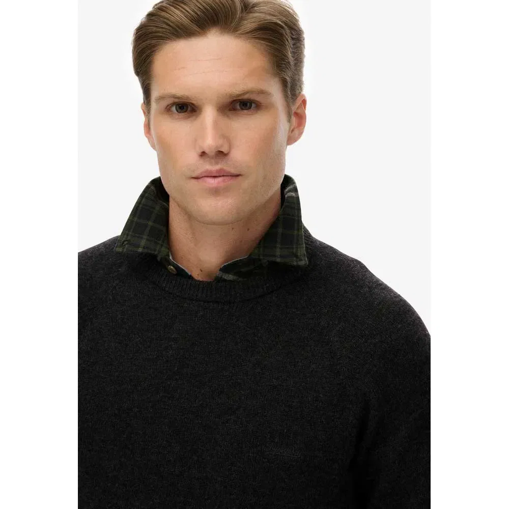 Свитер Wool Blend Superdry, черный — фото 4