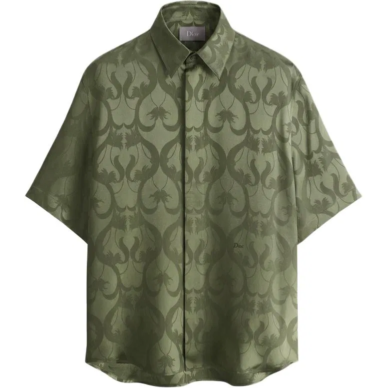 Мужская рубашка с отложным воротником Green DIOR, Green