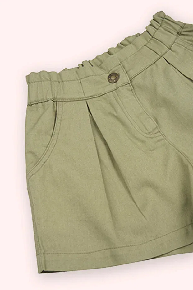 Детские шорты для девочек хлопковые Panço, Khaki — фото 2
