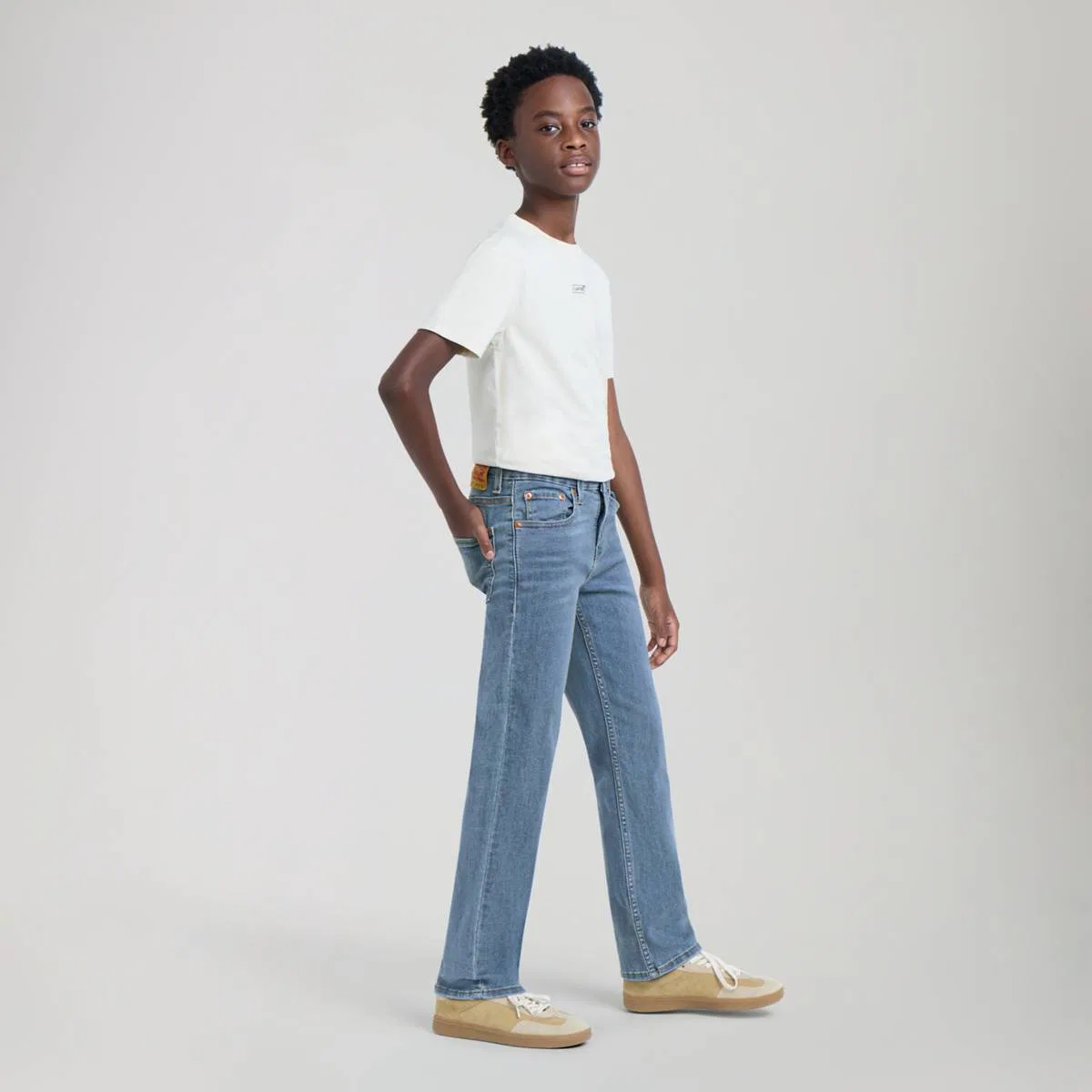 Джинсы прямого кроя 514 для мальчиков 8-20 лет Levi's, Basil Sky - Medium Wash — фото 4