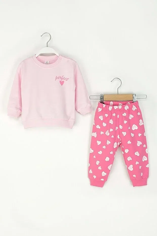 Детский спортивный комплект для девочек с принтом Ww Waka Waka Kids Store, Powder Pink — фото 2