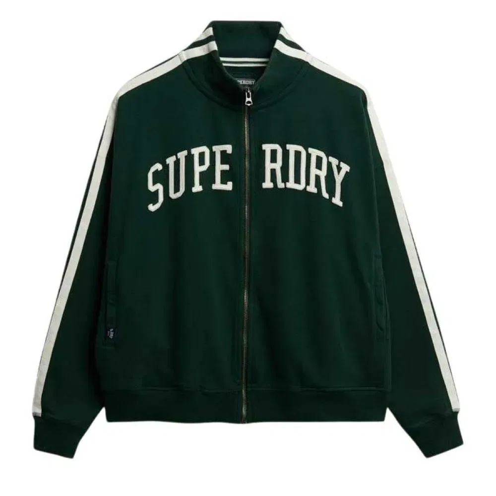 Толстовка на молнии свободного кроя Athletic Essential Applique Superdry, зеленый