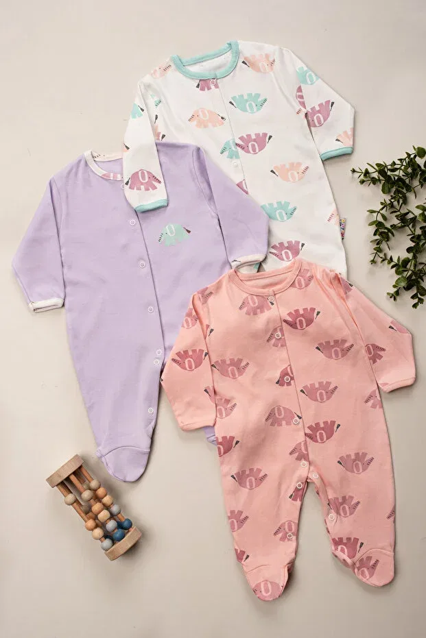 Детский комбинезон для девочек с принтом Enia Baby, Multicolor — фото 3