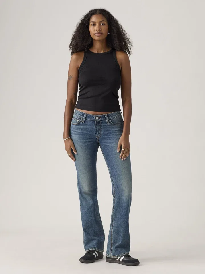 Женские джинсы клеш Low Waist Levi's, Dark Blue — фото 3