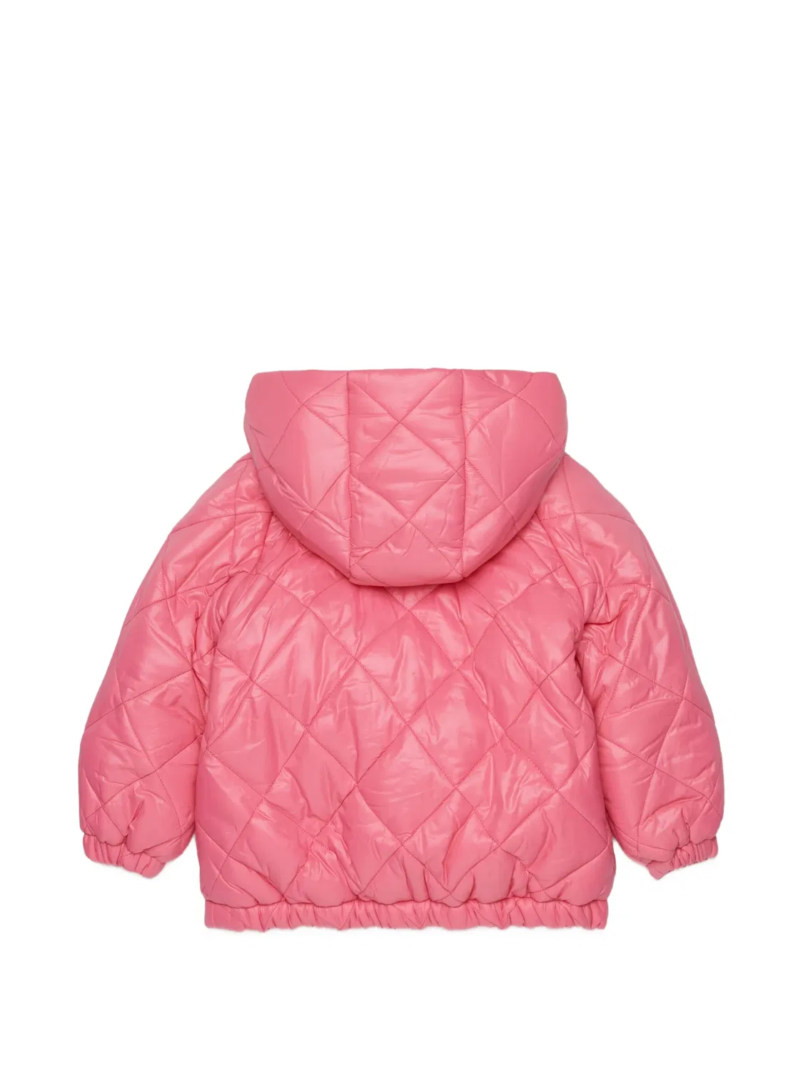 Стеганый бомбер с капюшоном Marni Kids, розовый — фото 2
