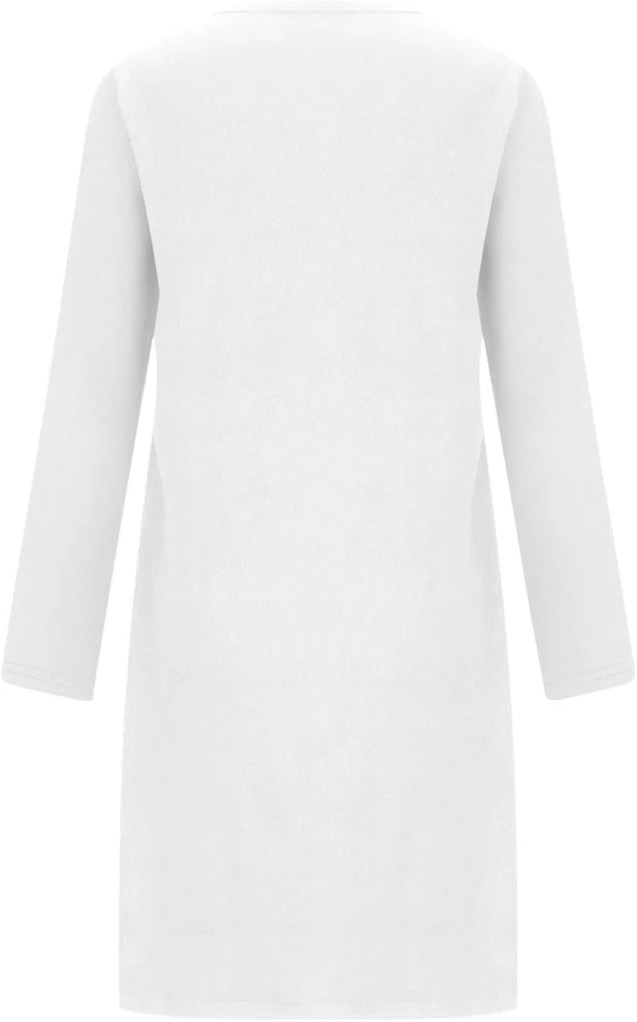 Женское платье с принтом сердец длинное свободное, White — фото 4