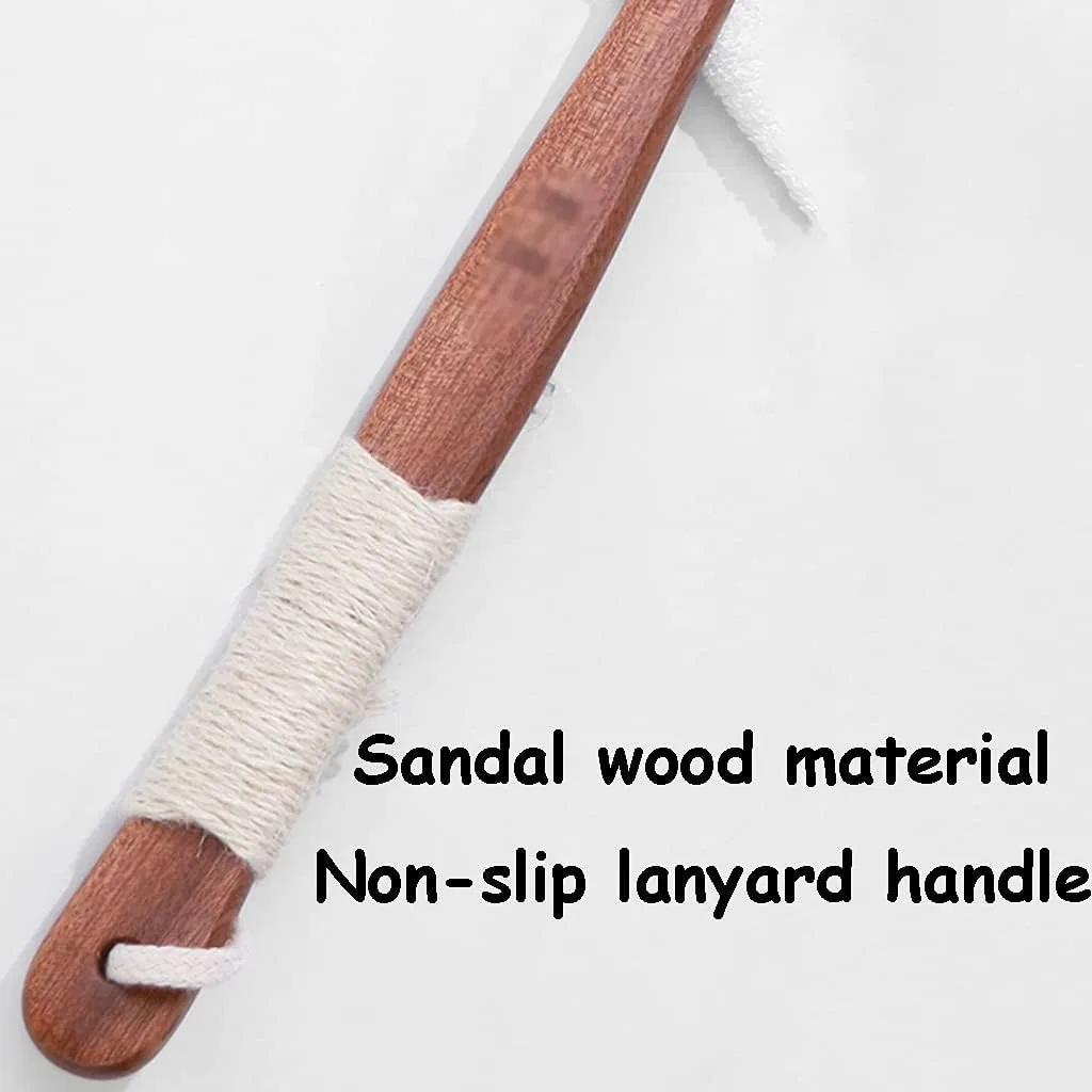 Щетка для тела с натуральной щетиной и деревянной ручкой, MXXHFC, Коричневый — фото 3