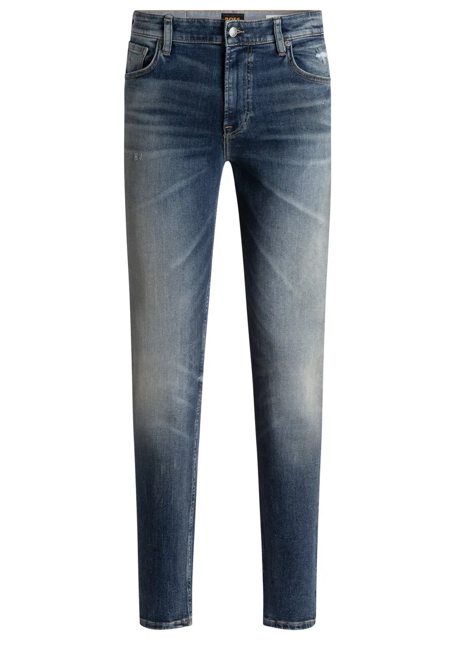 Джинсы BOSS Tapered Jeans 'Onxyx Bo' синего цвета
