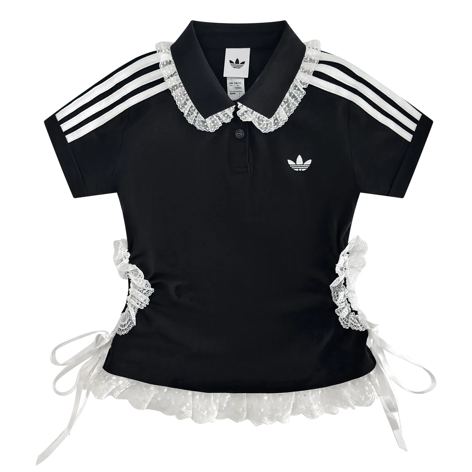 Женское поло Adidas Originals Peter Pan Collar Thin, Black