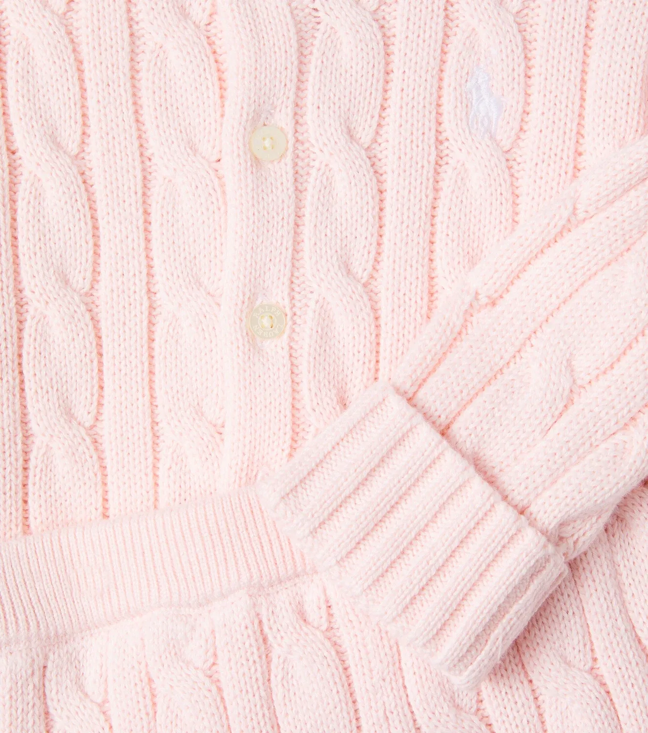Комплект из кардигана и брюк хлопковый Polo Ralph Lauren Kids, розовый — фото 3