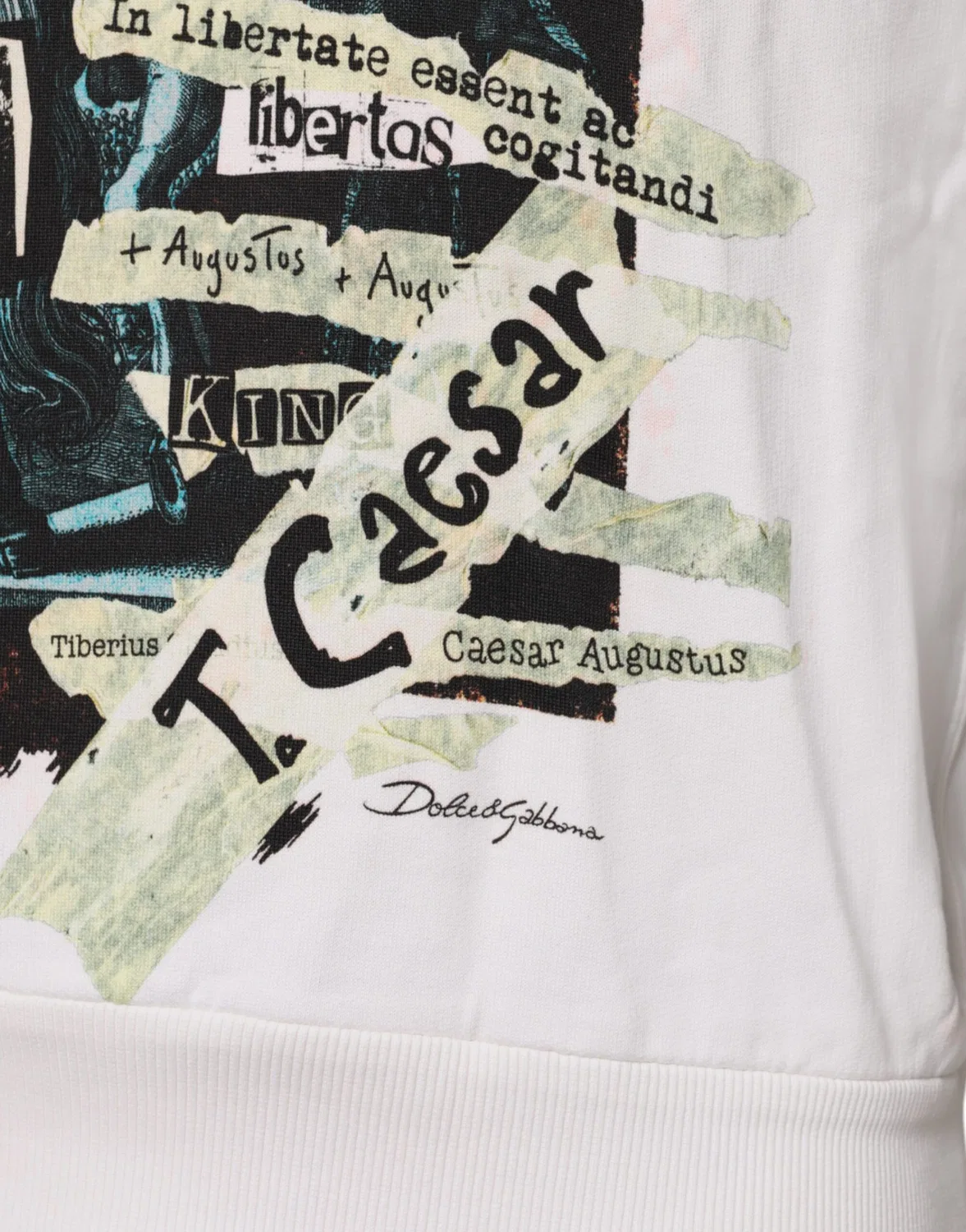 Мужской худи с принтом Caesar Dolce & Gabbana, White — фото 4