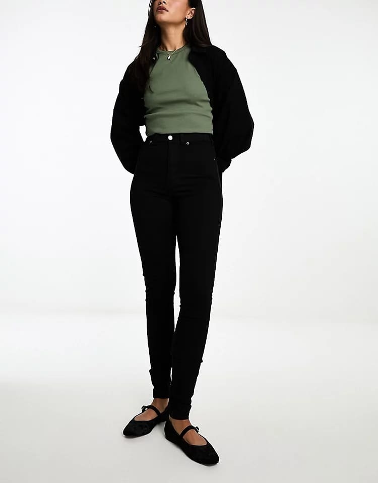 

Джинсы Dr Denim Solitaire High Waist Super Skinny, черный