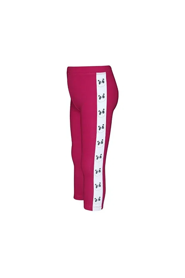 Детские леггинсы для девочек с принтом Plum Girl's Hooded Side Panda Printed Lovetti, Plum