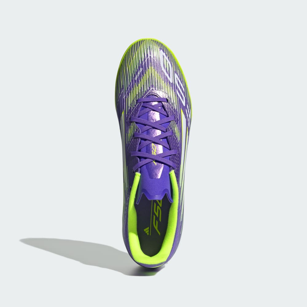 Бутсы Adidas F50 League Turf Cleats, цвет Purple Rush/Cloud White/Lucid Lemon — фото 3