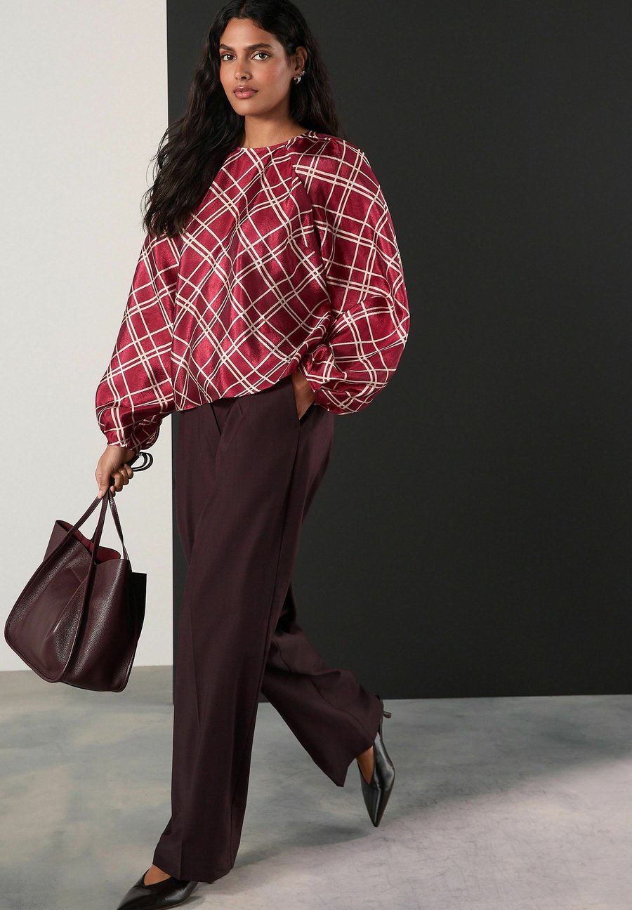 Блуза Next Blouse, Red Gold Check/Red — фото 4