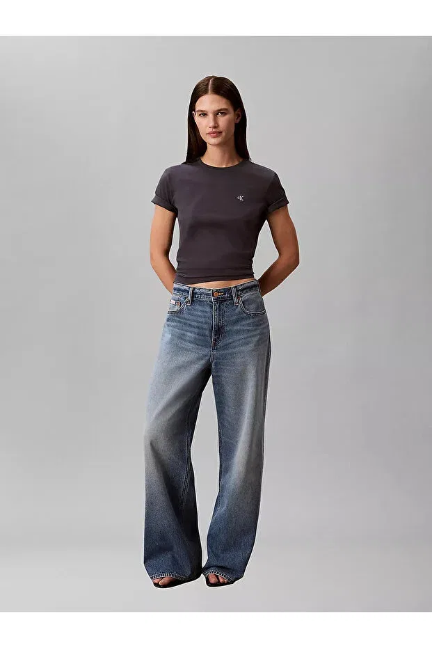 Женская футболка хлопковая Calvin Klein, Dark Gray — фото 2