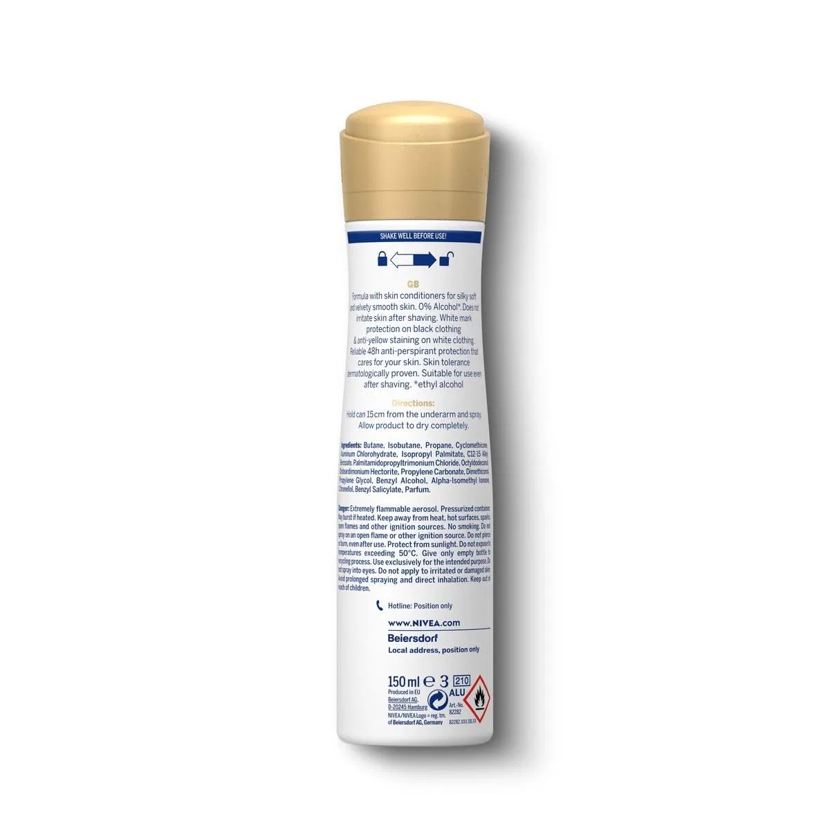 Антиперспирант NIVEA Black & White Invisible Silky Smooth, крем, 250 мл — фото 3