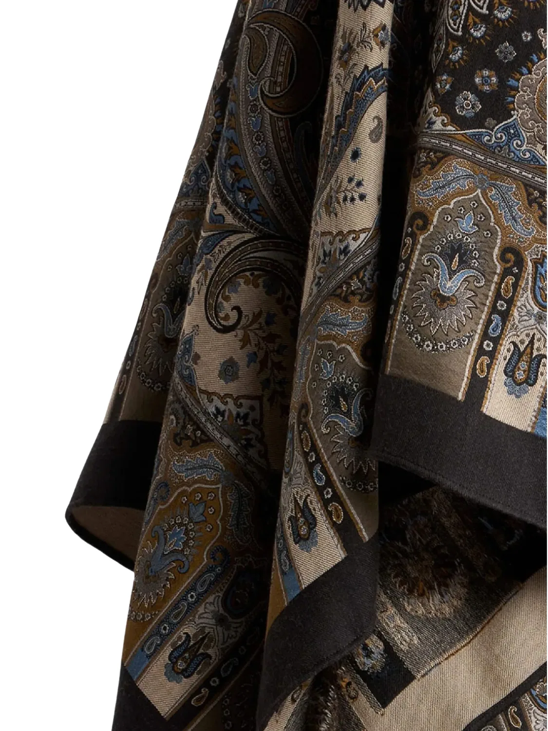 Пелерина из шерстяной смеси в жаккарде ETRO, нейтральные — фото 2