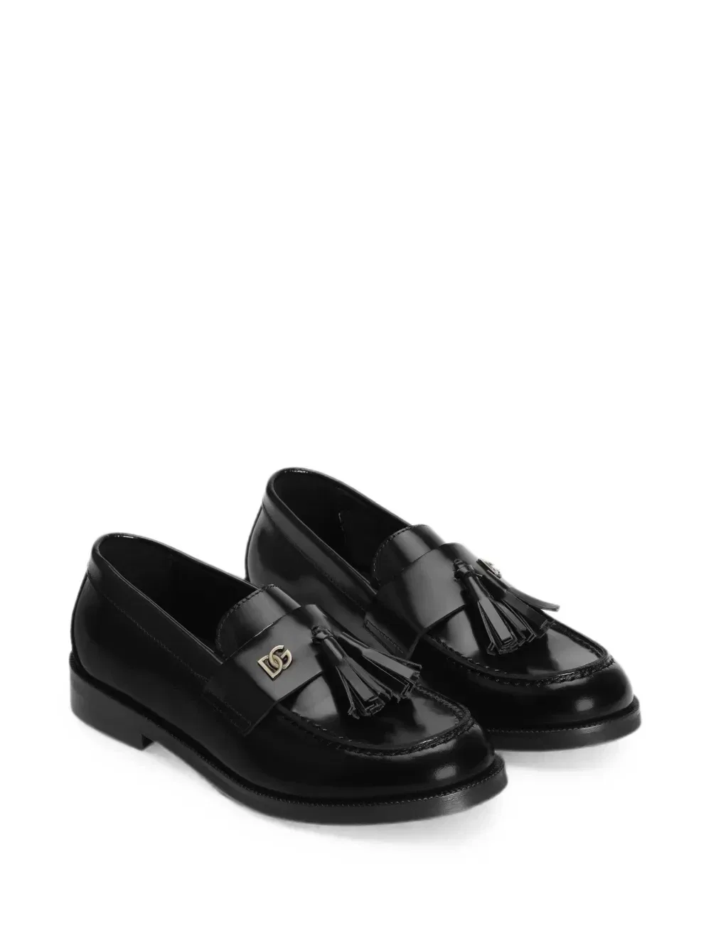 Лоферы из телячьей кожи Dolce & Gabbana Kids, черный