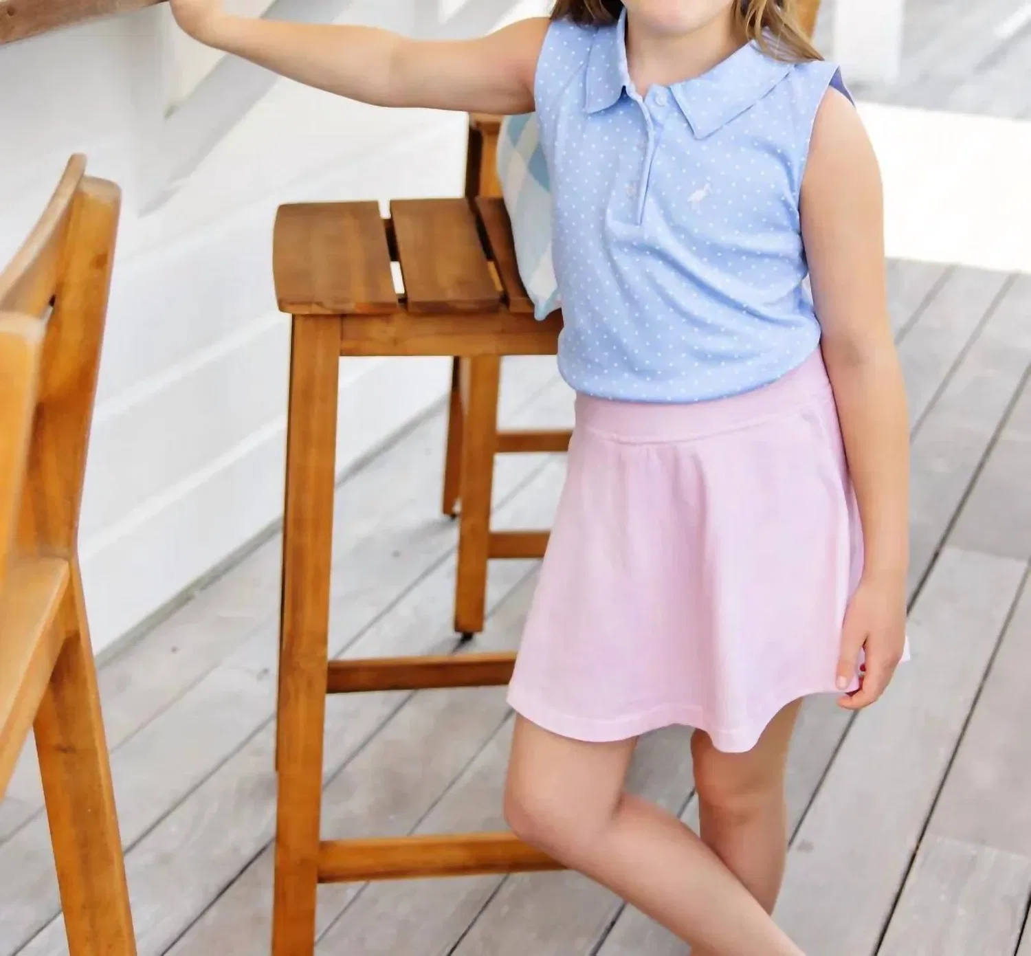 Детская юбка-шорты трикотажная с принтом Searcy Knit Skort Beaufort Bonnet, Palm Beach Pink