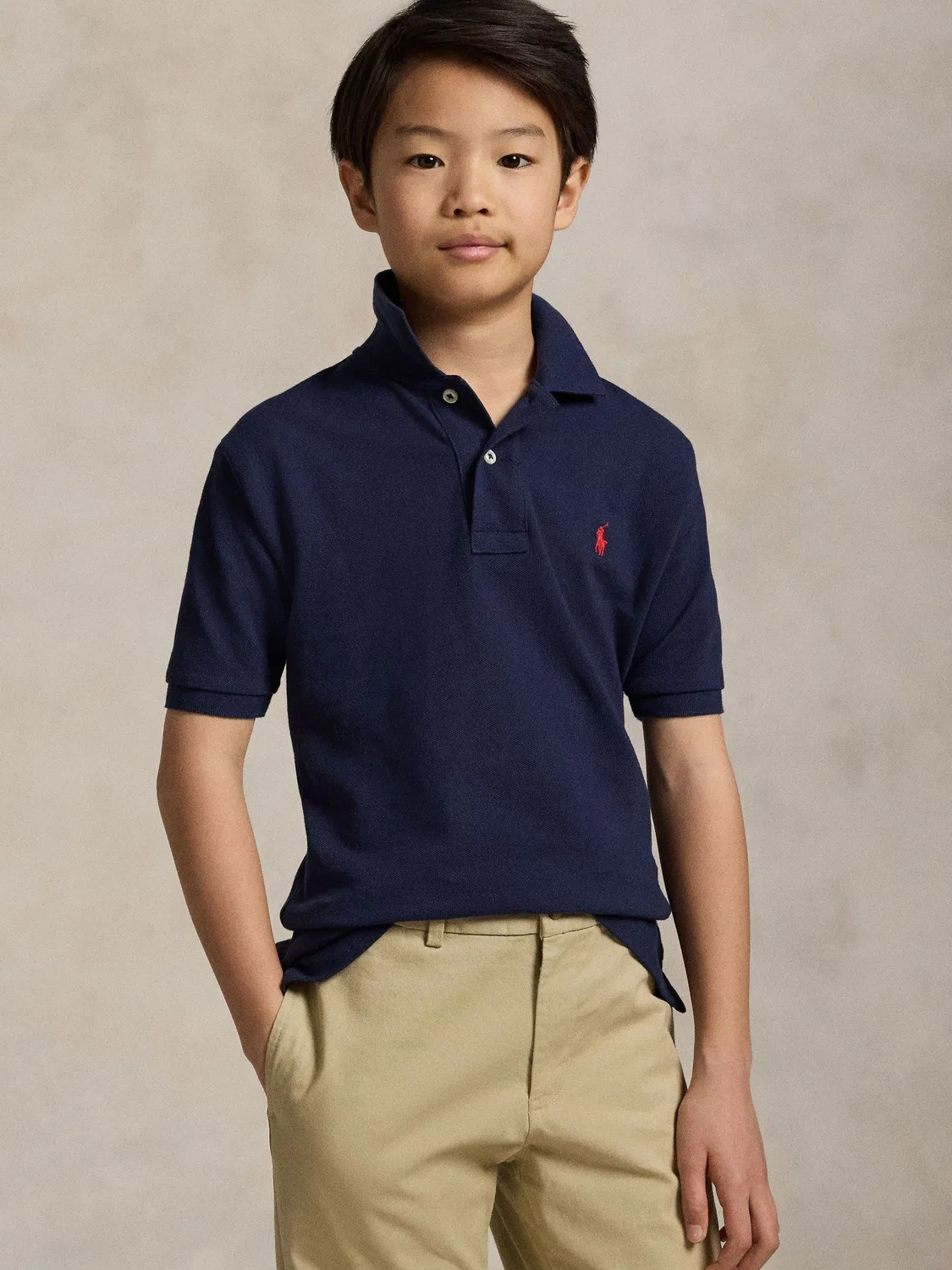 Поло из пике Polo Ralph Lauren, синий