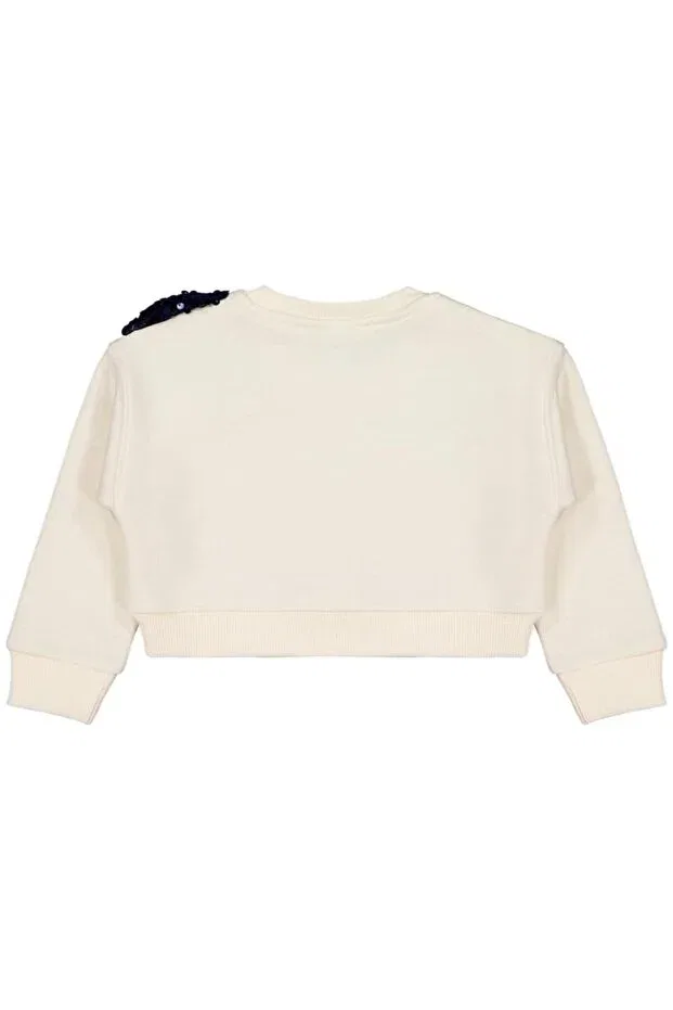 Детские свитшот для девочек с пайетками Sequin bowknot Civil Girls, Ecru — фото 2