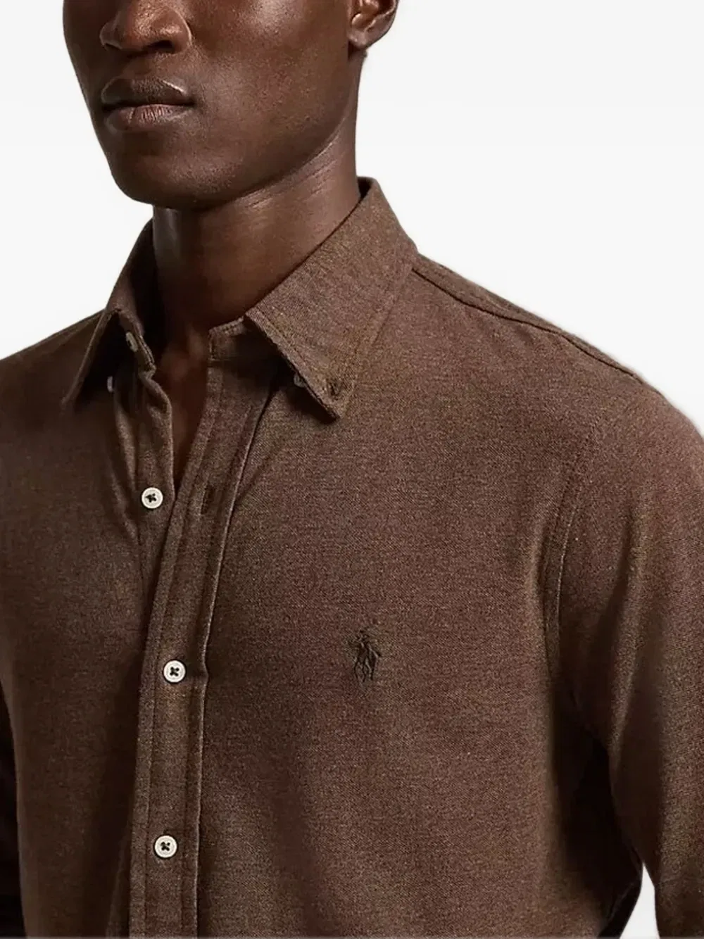 Облегченная сетчатая рубашка POLO RALPH LAUREN, коричневый — фото 4