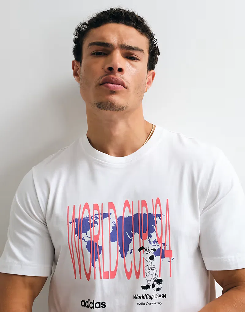 Футболка с текстовой графикой World Cup 94 Adidas Originals, белый — фото 3