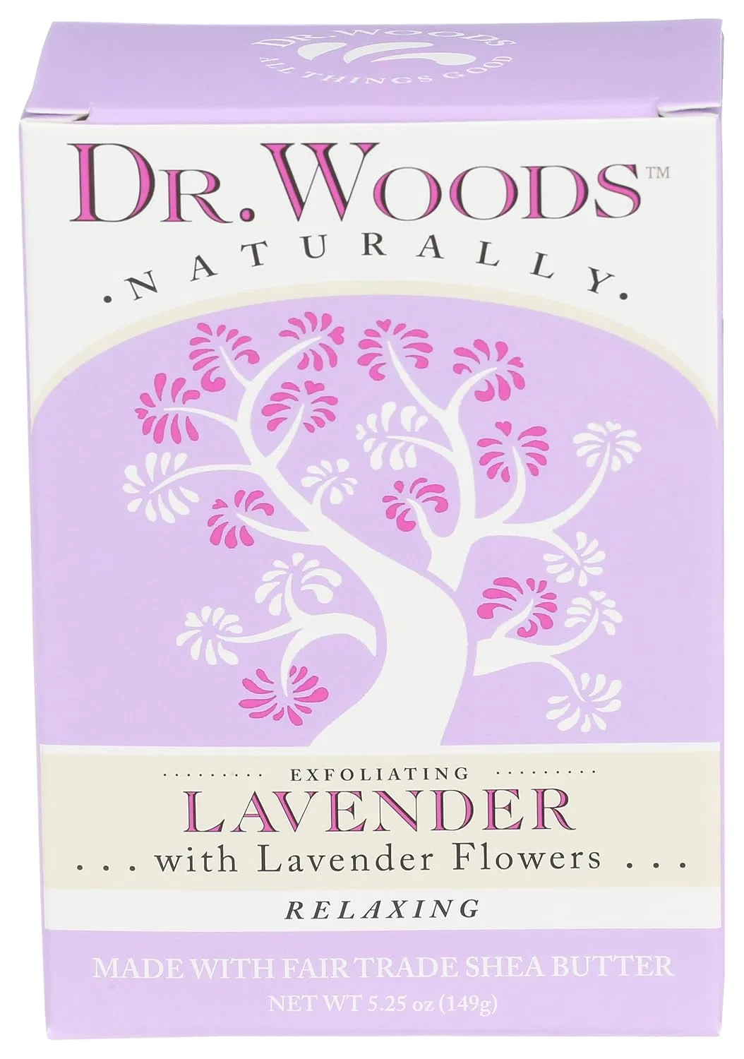 Твердое мыло с лавандой Dr. Woods, 149 г