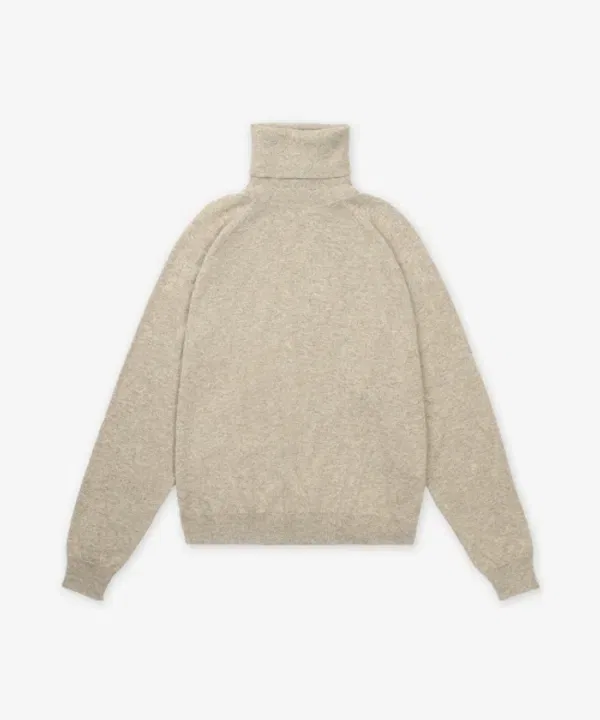 Свитер с вышивкой лого, кашемир, Saint Laurent, бежевый