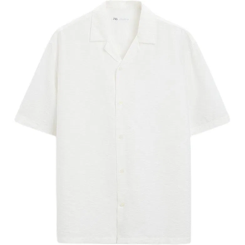 Женская рубашка с лацканами Other, ZARA, Белый