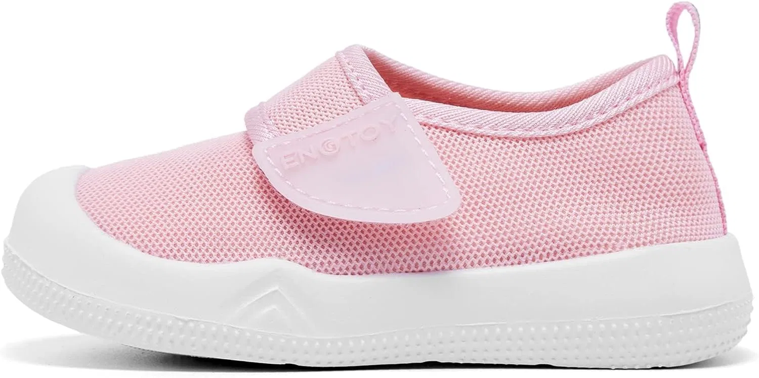 Детские кроссовки для девочек дышащие легкие без шнуровки Engtoy, Pink — фото 4