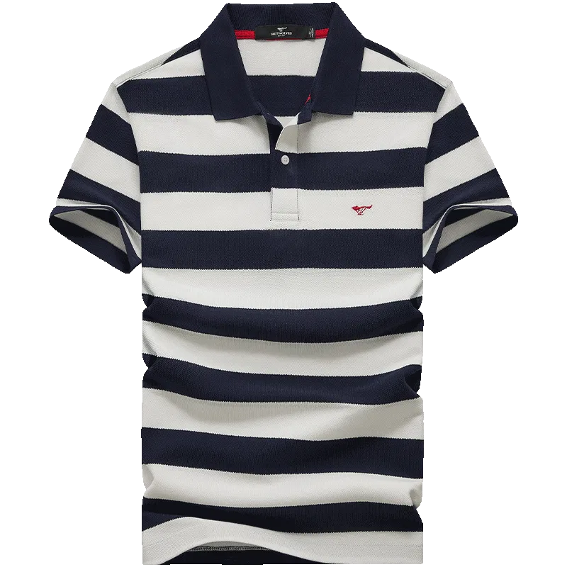 Детский поло с воротником, свободного кроя, Polo Shirts, SEPTWOLVES, Dark Blue — фото 4