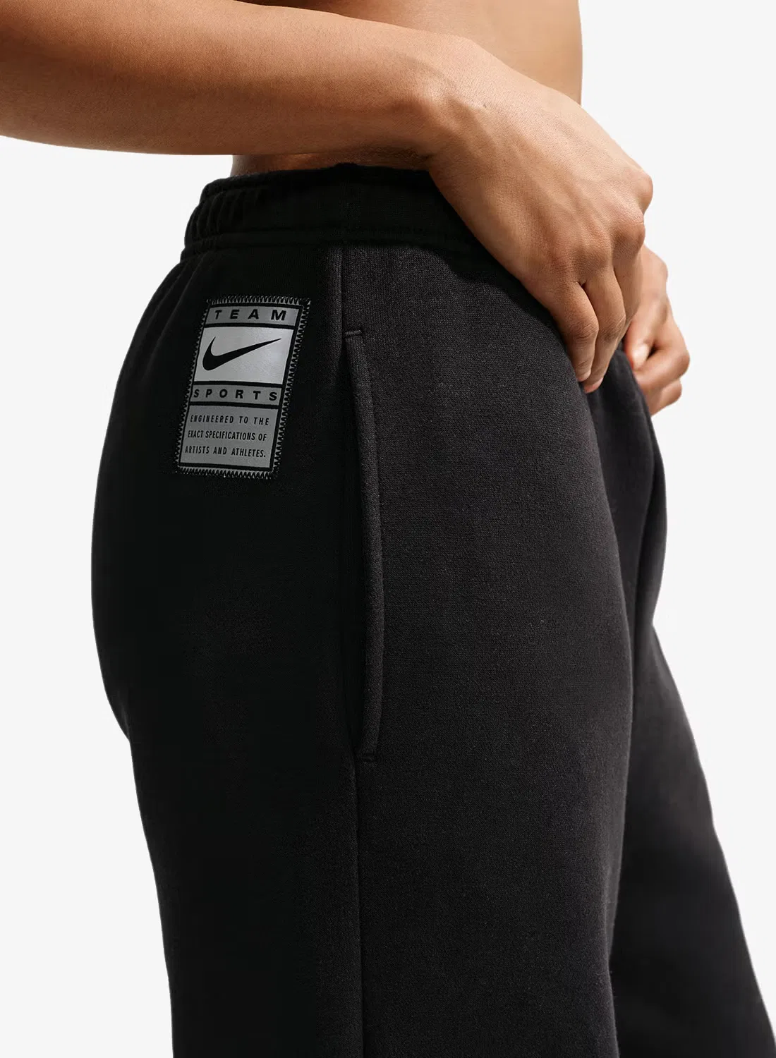 Спортивные штаны из футера с завышенной посадкой Nike, черный — фото 4