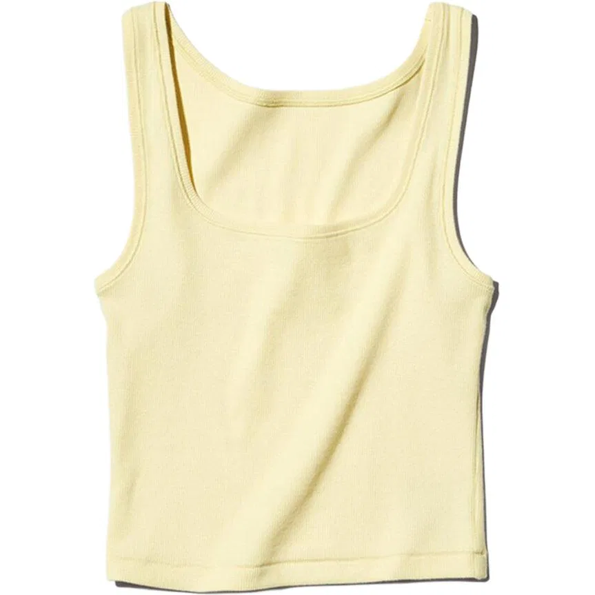 Топ-майка с квадратным вырезом, UNIQLO, Apricot Yellow