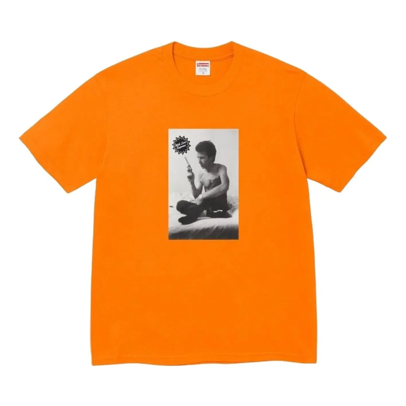Мужская футболка Larry Clark FW26 G*n T-Shirt 'Orange' Supreme, оранжевый