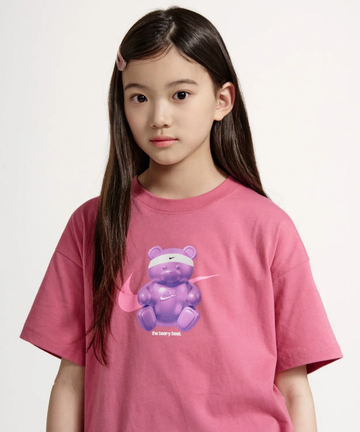 Детская футболка с принтом Nike Sportswear Boxy, Peony