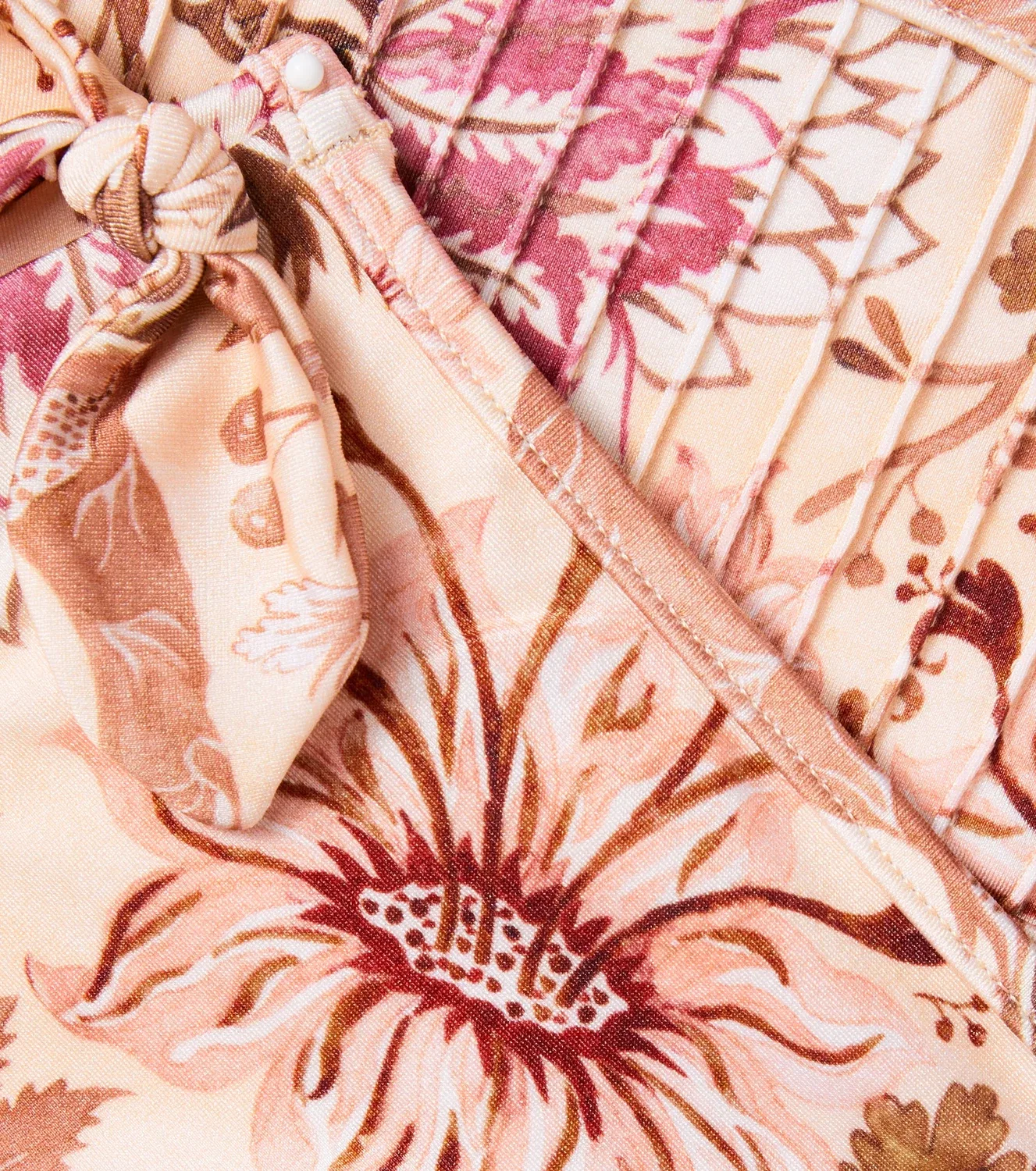 Раздельный купальник с цветочным принтом Zimmermann Kids, розовый — фото 3