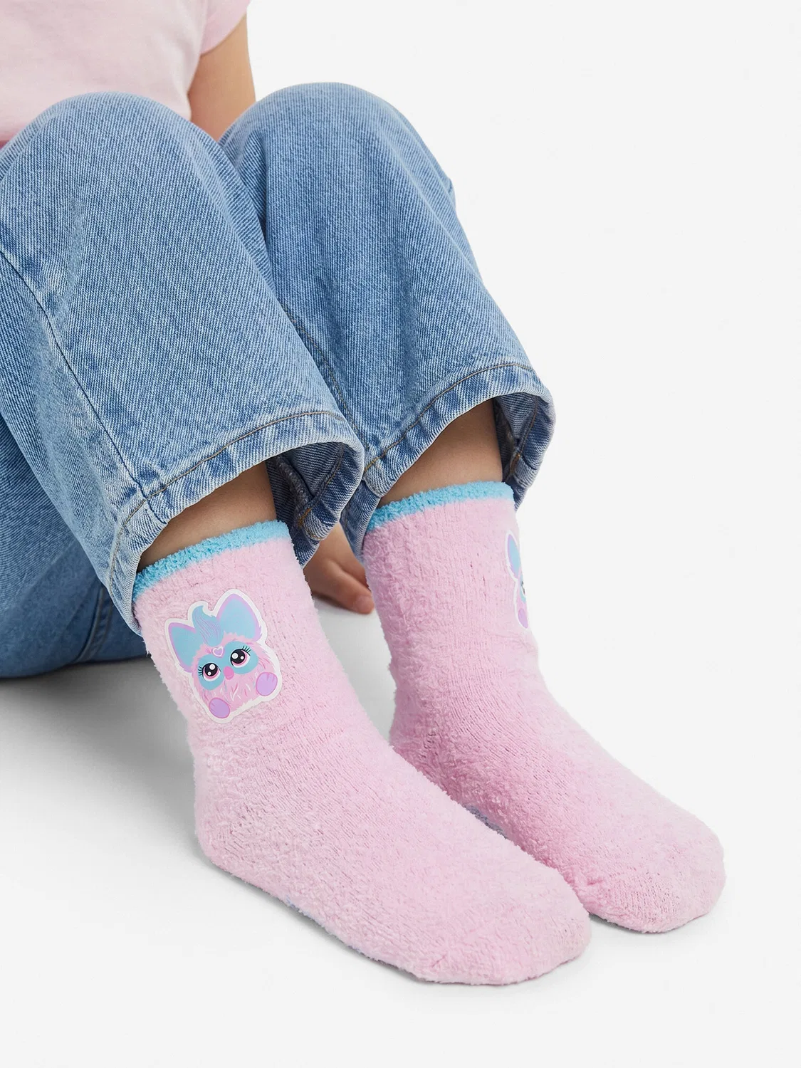 Длинные носки для девочки Furby, розовый — фото 2