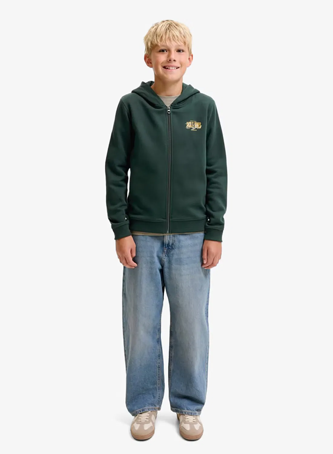 Худи на молнии с капюшоном Jack & Jones Junior, жук — фото 4