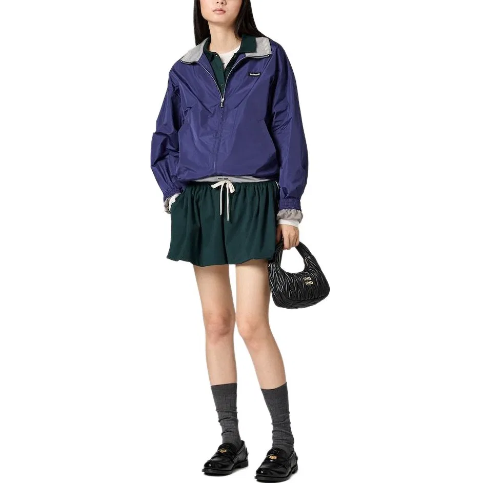 Женская куртка Miu Miu Poplin Blouson Jacket, Blue — фото 3